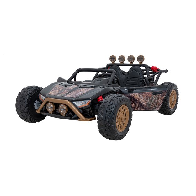 Dvivietis elektromobilis bagis Auto Buggy Racing 5, 24V, juodas