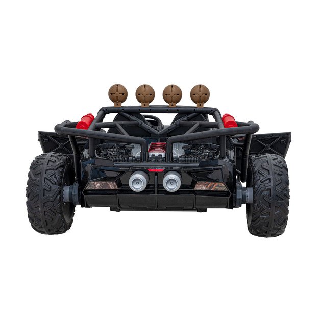 Dvivietis elektromobilis bagis Auto Buggy Racing 5, 24V, juodas