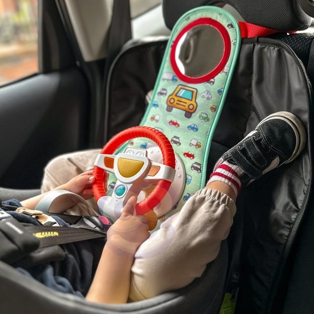 Interaktyvus automobilio vairo komplektas su garso ir šviesos efektais, WOOPIE 7