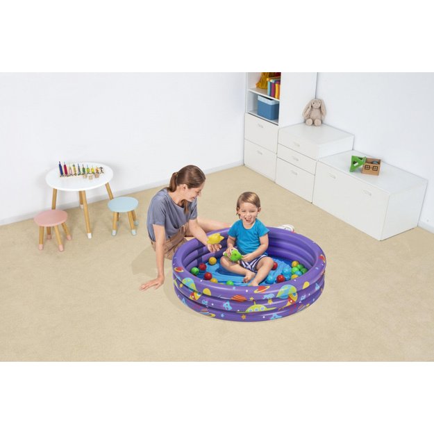 Pripučiamas baseinas vaikams 102x25cm su kosmoso tematika, Bestway