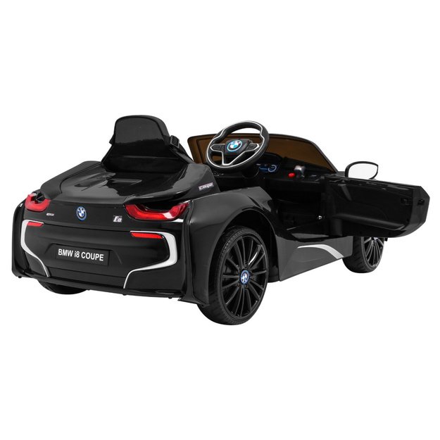 Vienvietis elektromobilis vaikams BMW I8 Lift, juodas