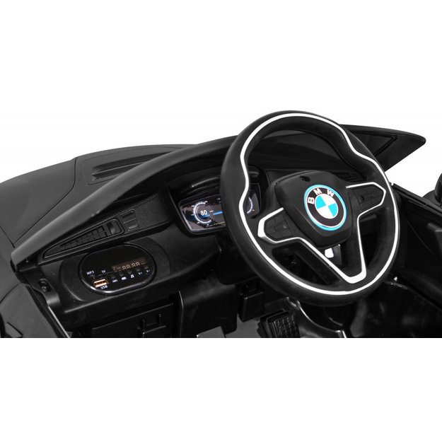 Vienvietis elektromobilis vaikams BMW I8 Lift, juodas