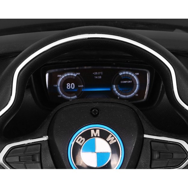 Vienvietis elektromobilis vaikams BMW I8 Lift, juodas