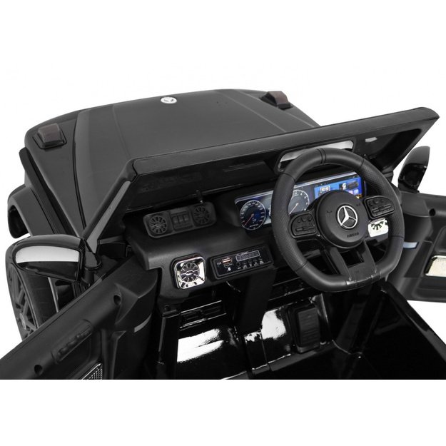 Vienvietis elektromobilis Mercedes AMG G63, juodas lakuotas