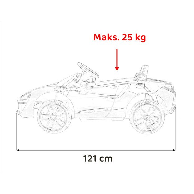 Vienvietis elektromobilis vaikams McLaren Artur 4x4, raudonas