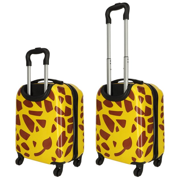 Vaikiškas kelioninis lagaminas ant ratukų su žirafa