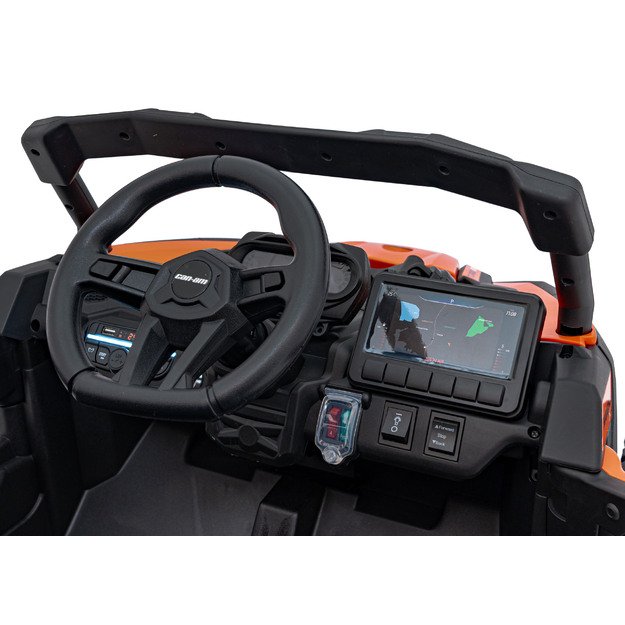 Vienvietis elektrinis bagis vaikams Maverick CAN-AM, oranžinis