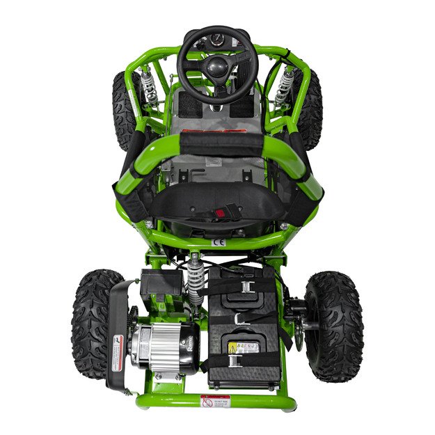 Vienvietis elektrinis bagis vaikams MUD MONSTER, žalias