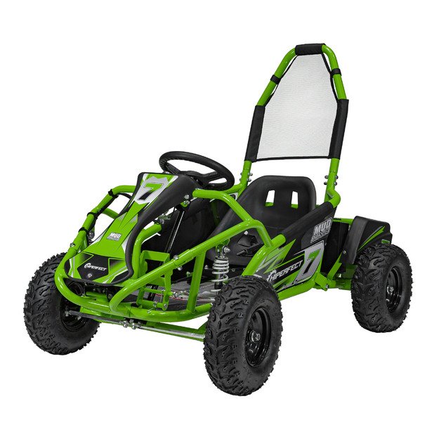 Vienvietis elektrinis bagis vaikams MUD MONSTER, žalias