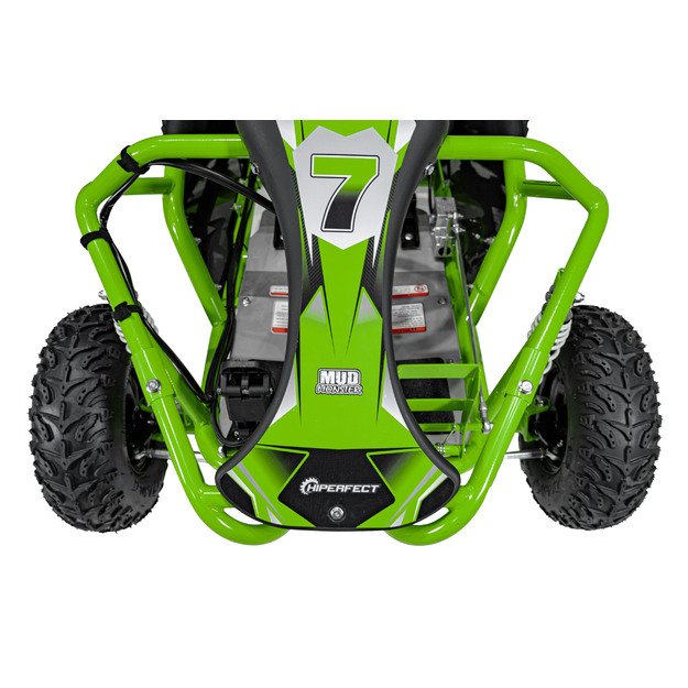 Vienvietis elektrinis bagis vaikams MUD MONSTER, žalias