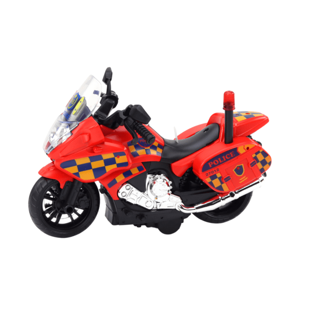 Žaislinis policijos motociklas su garso ir šviesos efektais 