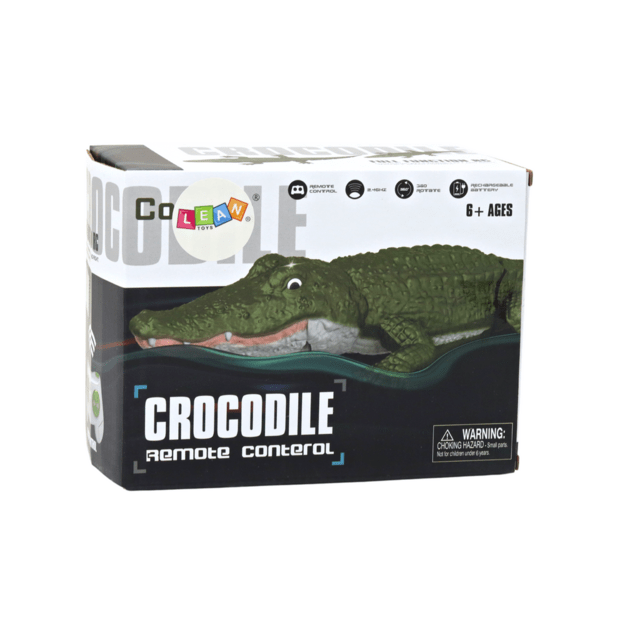 Nuotoliniu būdu valdomas krokodilas plūduriuojantis vandenyje
