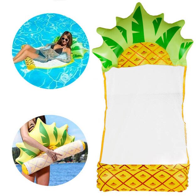 Pripučiamas plaukimo čiužinys - hamakas, ananasas