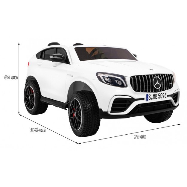 Dvivietis elektromobilis Mercedes GLC 63S 4x4, baltas