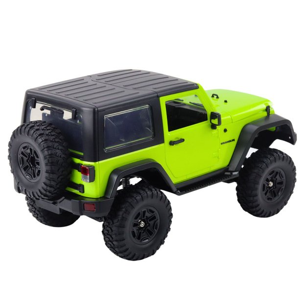 Nuotoliniu būdu valdomas visureigis Jeep Wrangler Rock Crawler, žalias, 1:14 3