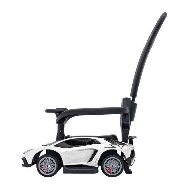 Paspiriama mašinėlė - stumdukas Lamborghini Aventador SV  vaikams, balta