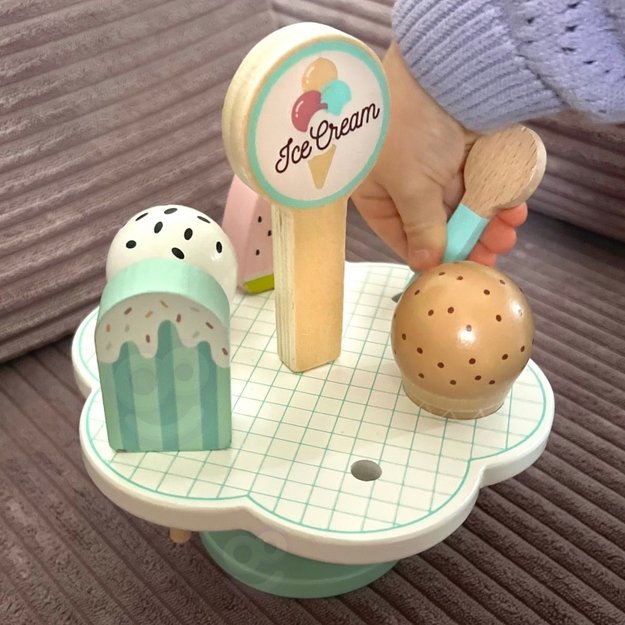 Medinis ledų stovelio ir ledų rinkinys, TOOKY TOY