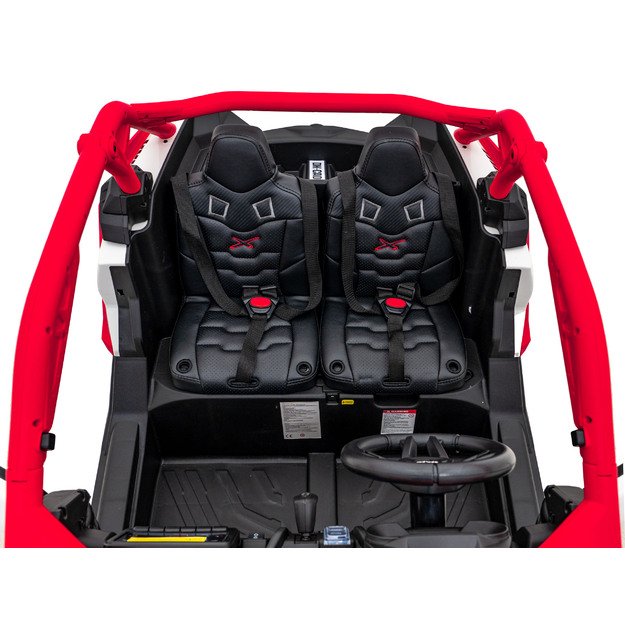 Dvivietis elektromobilis bagis Maverick Turbo RR, raudonas
