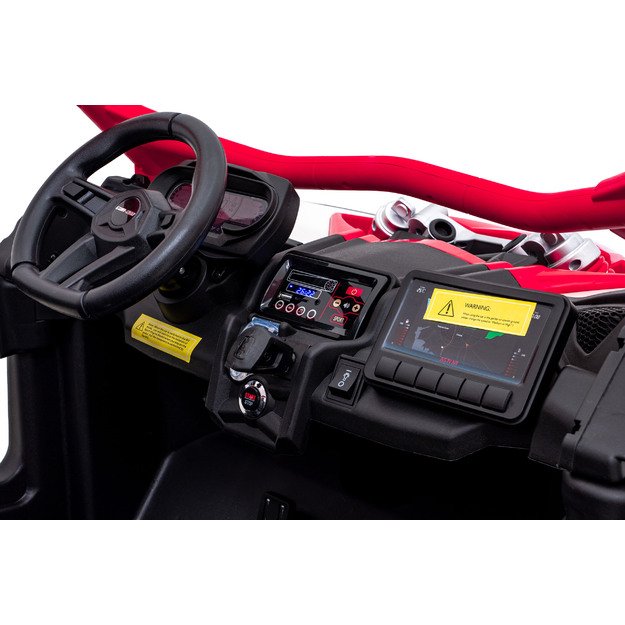 Dvivietis elektromobilis bagis Maverick Turbo RR, raudonas