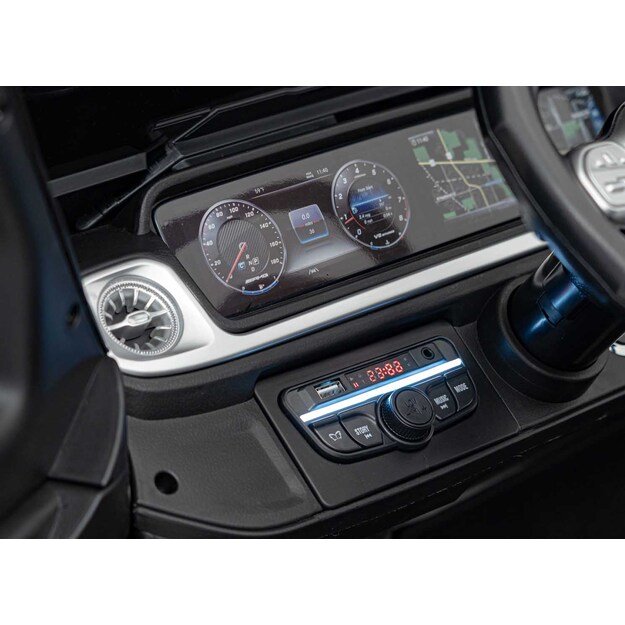 Galingas 4x4 200W dvivietis elektromobilis Mercedes Benz G63 AMG XXL, juodas
