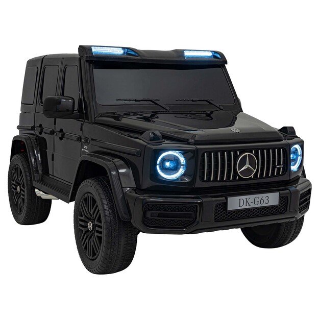 Galingas 4x4 200W dvivietis elektromobilis Mercedes Benz G63 AMG XXL, juodas