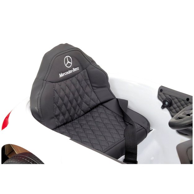 Vienvietis vaikiškas elektromobilis vaikams Mercedes KL-1666-1, baltas 4