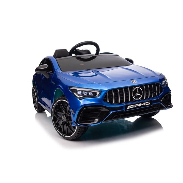 Vienvietis elektromobilis vaikams Mercedes CLA 45s AMG 4x4, mėlynas lakuotas