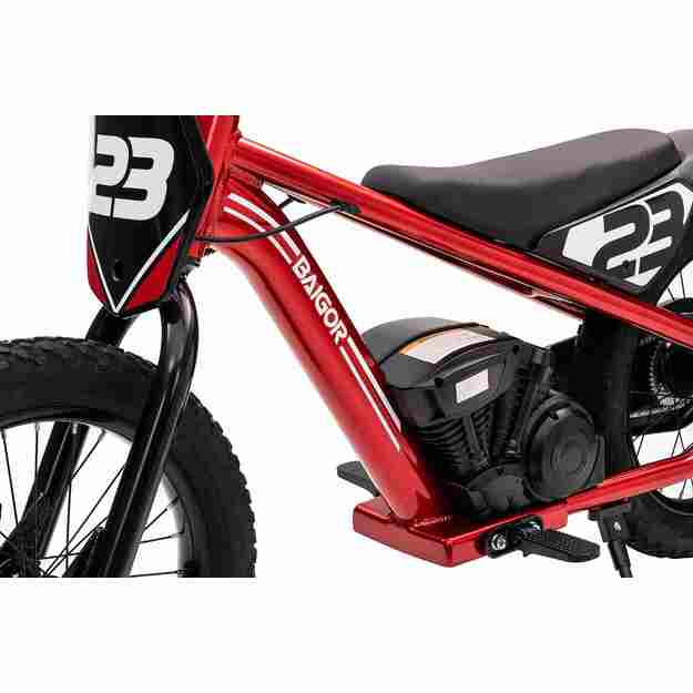 Vaikiškas elektrinis motociklas BAIGOR 23 PRO, raudonas