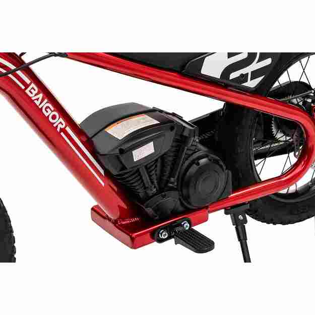 Vaikiškas elektrinis motociklas BAIGOR 23 PRO, raudonas