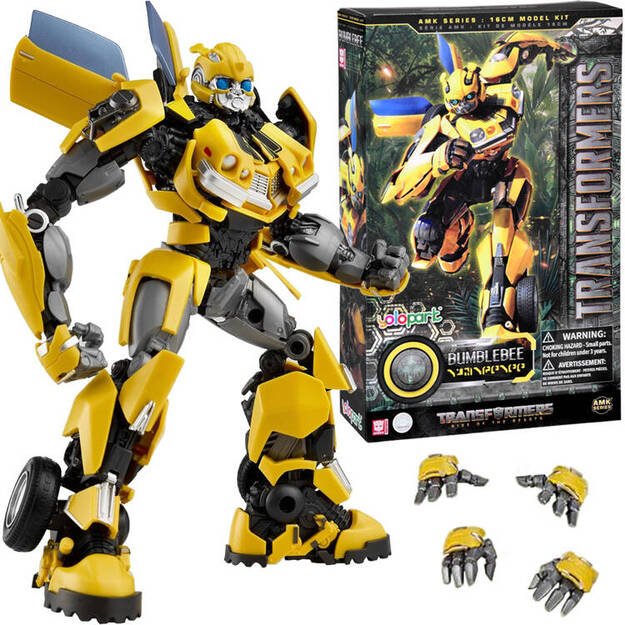 Žaislinis Hasbro Bumblebee transformerio figūrėlė su priedais 16cm 