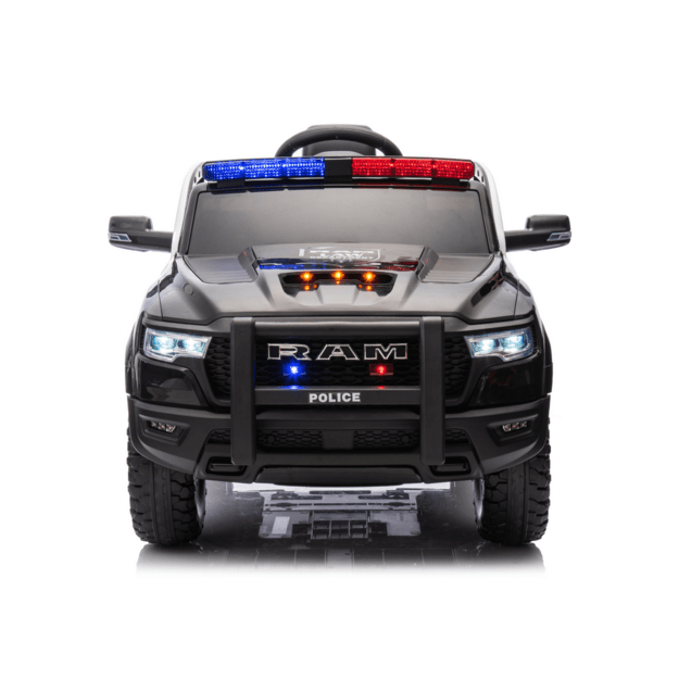 Vienvietis elektrinis policijos džipas vaikams ZB618 Dodge Ram, juodas 18
