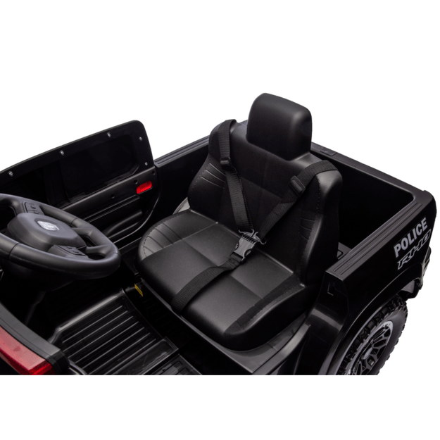 Vienvietis elektrinis policijos džipas vaikams ZB618 Dodge Ram, juodas 13