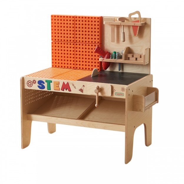 XXL Masterkidz medinė STEM dirbtuvė su įrankiais vaikams