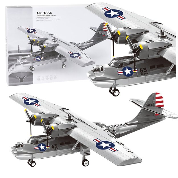 Lėktuvo PBY-5A „Catalina“ konstruktoriaus rinkinys vaikams 364 el.