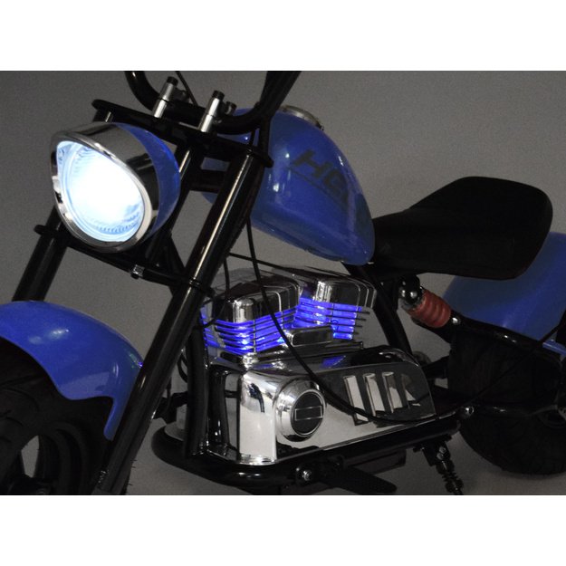 Vienvietis elektrinis motociklas vaikams iki 80 kg, mėlynas