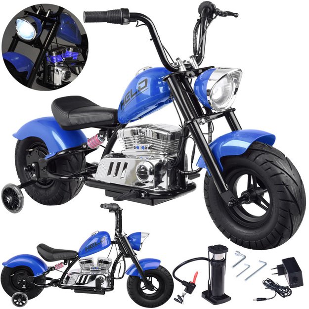 Vienvietis elektrinis motociklas vaikams iki 80 kg, mėlynas