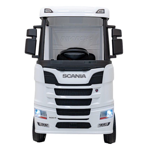 Vienvietis elektrinis sunkvežimis vaikams Scania R-SERIE, baltas