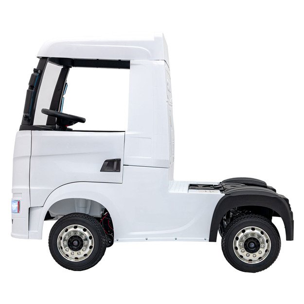 Vienvietis elektrinis sunkvežimis vaikams Scania R-SERIE, baltas