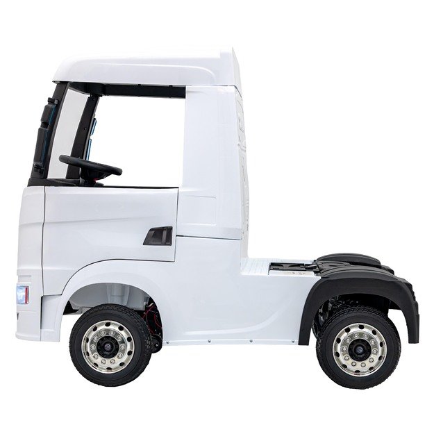 Vienvietis elektrinis sunkvežimis vaikams Scania R-SERIE, baltas