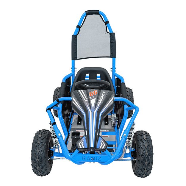 Vienvietis elektrinis sportinis kartingas MAIGHTY vaikams, mėlynas