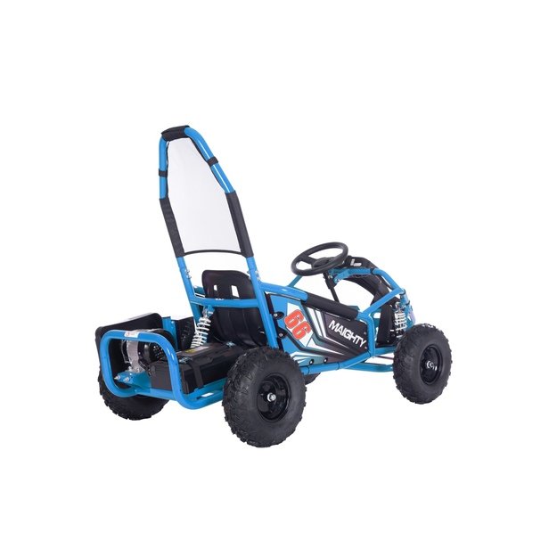 Vienvietis elektrinis sportinis kartingas MAIGHTY vaikams, mėlynas