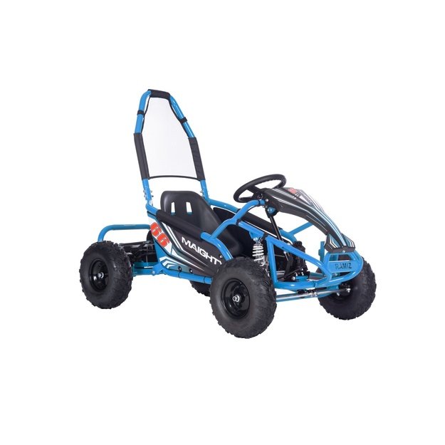 Vienvietis elektrinis sportinis kartingas MAIGHTY vaikams, mėlynas