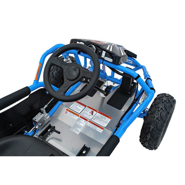 Vienvietis elektrinis sportinis kartingas MAIGHTY vaikams, mėlynas