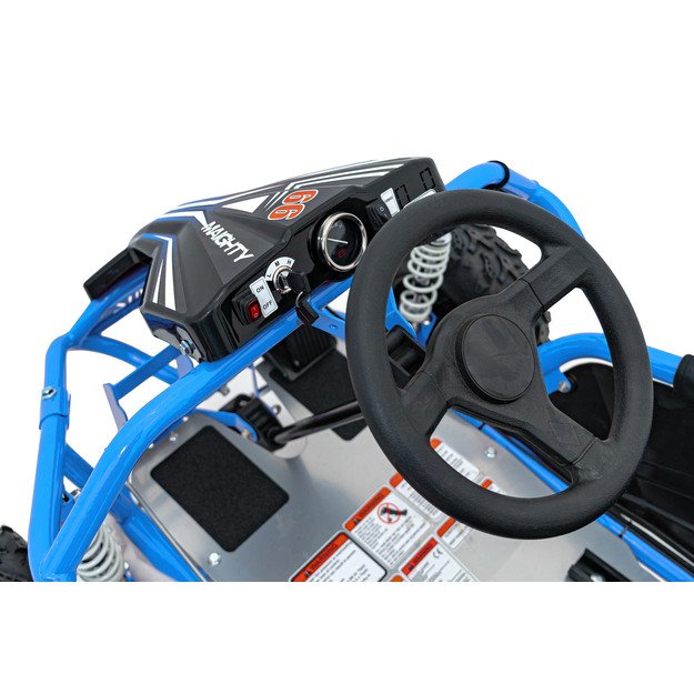 Vienvietis elektrinis sportinis kartingas MAIGHTY vaikams, mėlynas