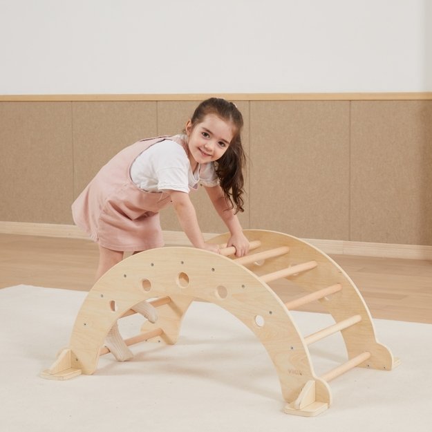 Medinės Montessori supynės – laipynė vaikams, VIGA 1