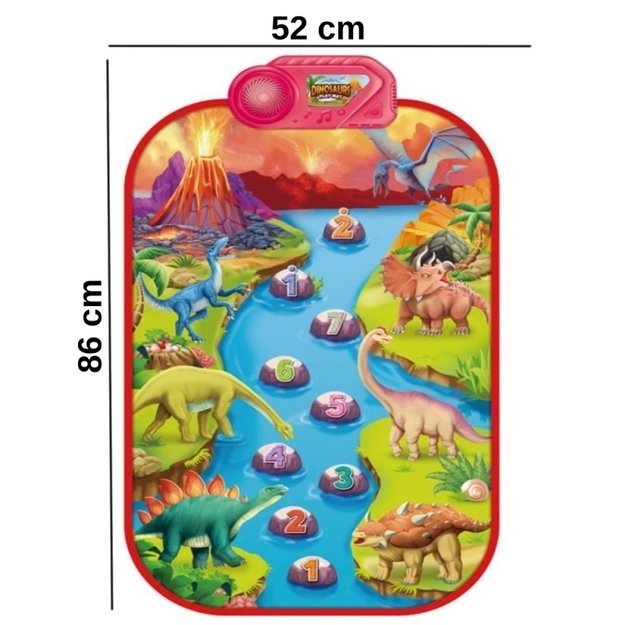 Didelis muzikinis kilimėlis vaikams su dinozaurais, WOOPIE 3