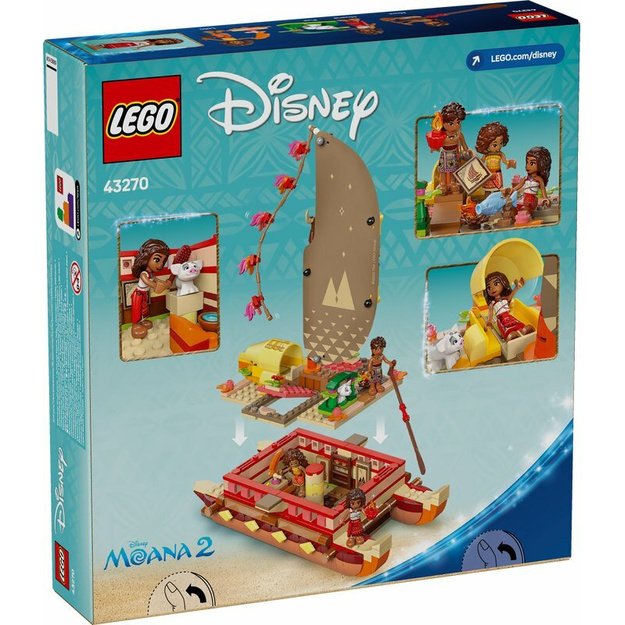 Konstruktorius vaikams „Moanos nuotykių kanoja“ Disney Princess, LEGO 43270