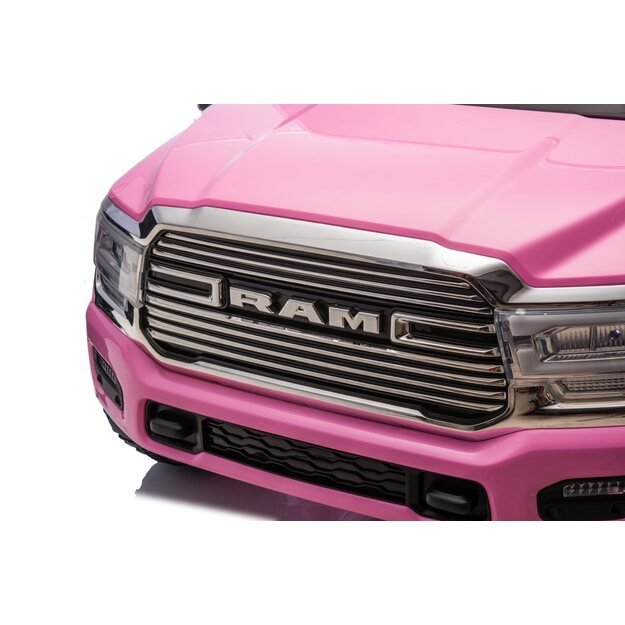 Dvivietis elektromobilis Dodge RAM 3500 4x4, rožinis