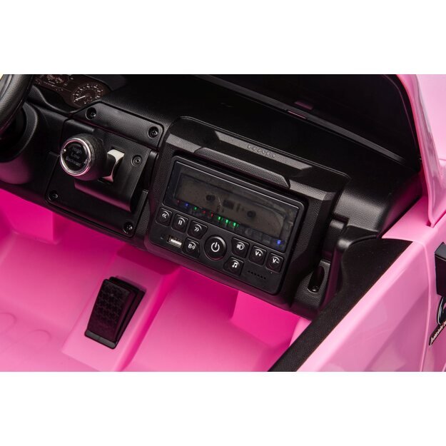 Dvivietis elektromobilis Dodge RAM 3500 4x4, rožinis