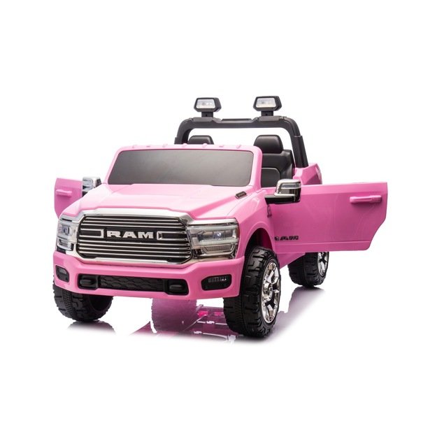 Dvivietis elektromobilis Dodge RAM 3500 4x4, rožinis